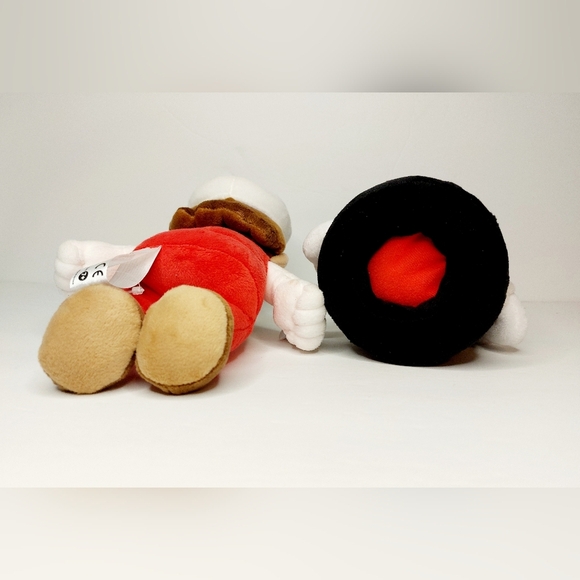 Lot of 2 Genuine Nintendo Super Mario Plush Fire Mario and Bullet Bill Plush - Picture 4 of 7